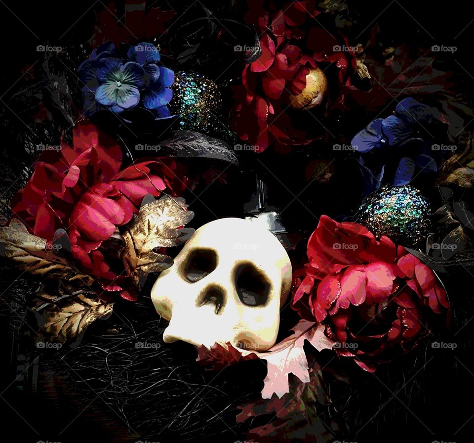 skull flowers