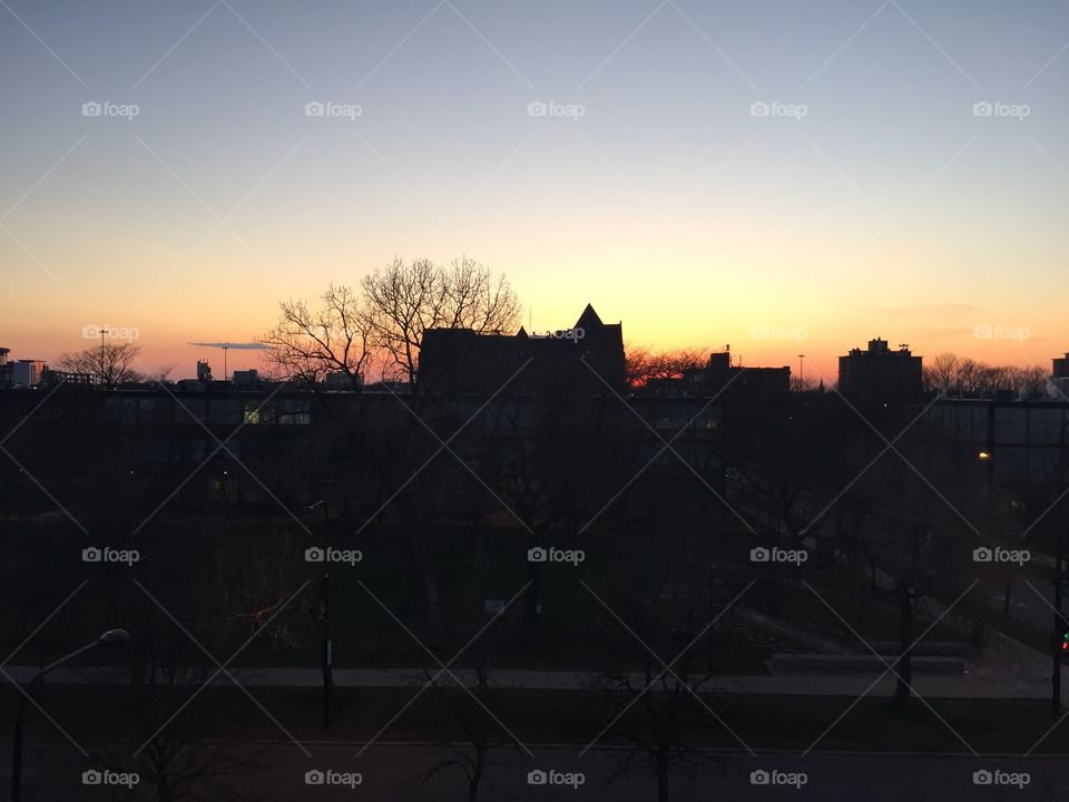 Main Building Sunset - Illinois Institute of Technology, Chicago 