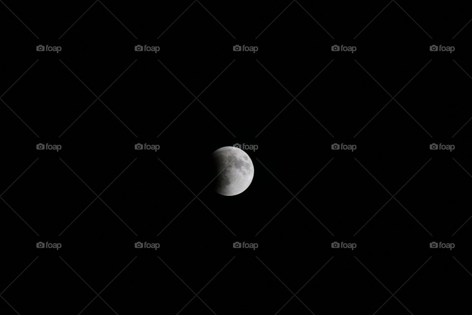 Low angle view of moon at night