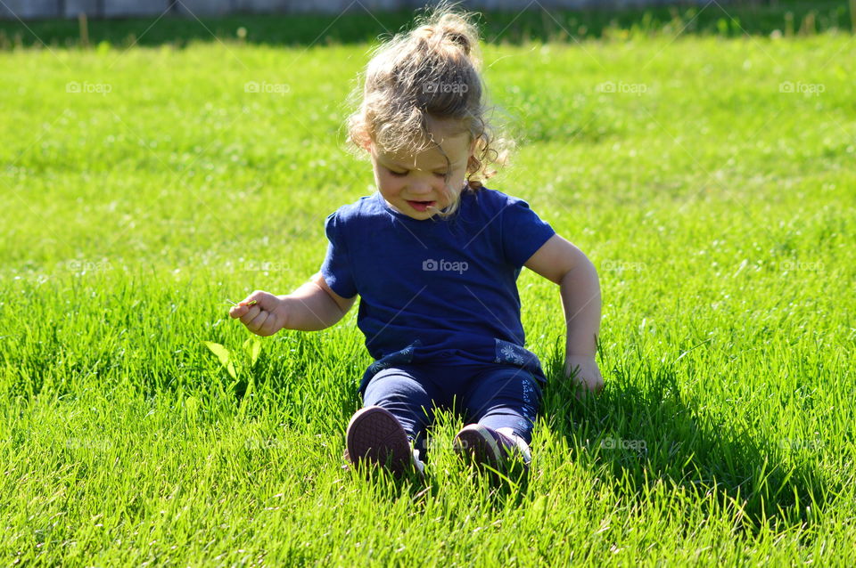 Girl on the grass series