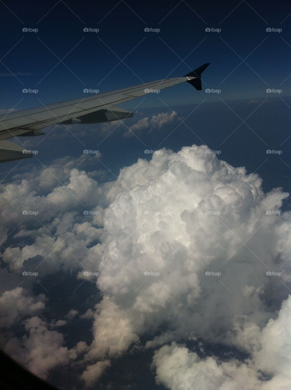 White cloud from above