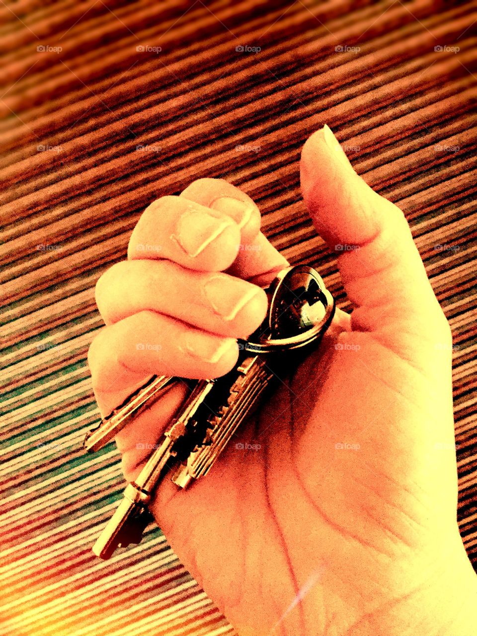 Keys in hand