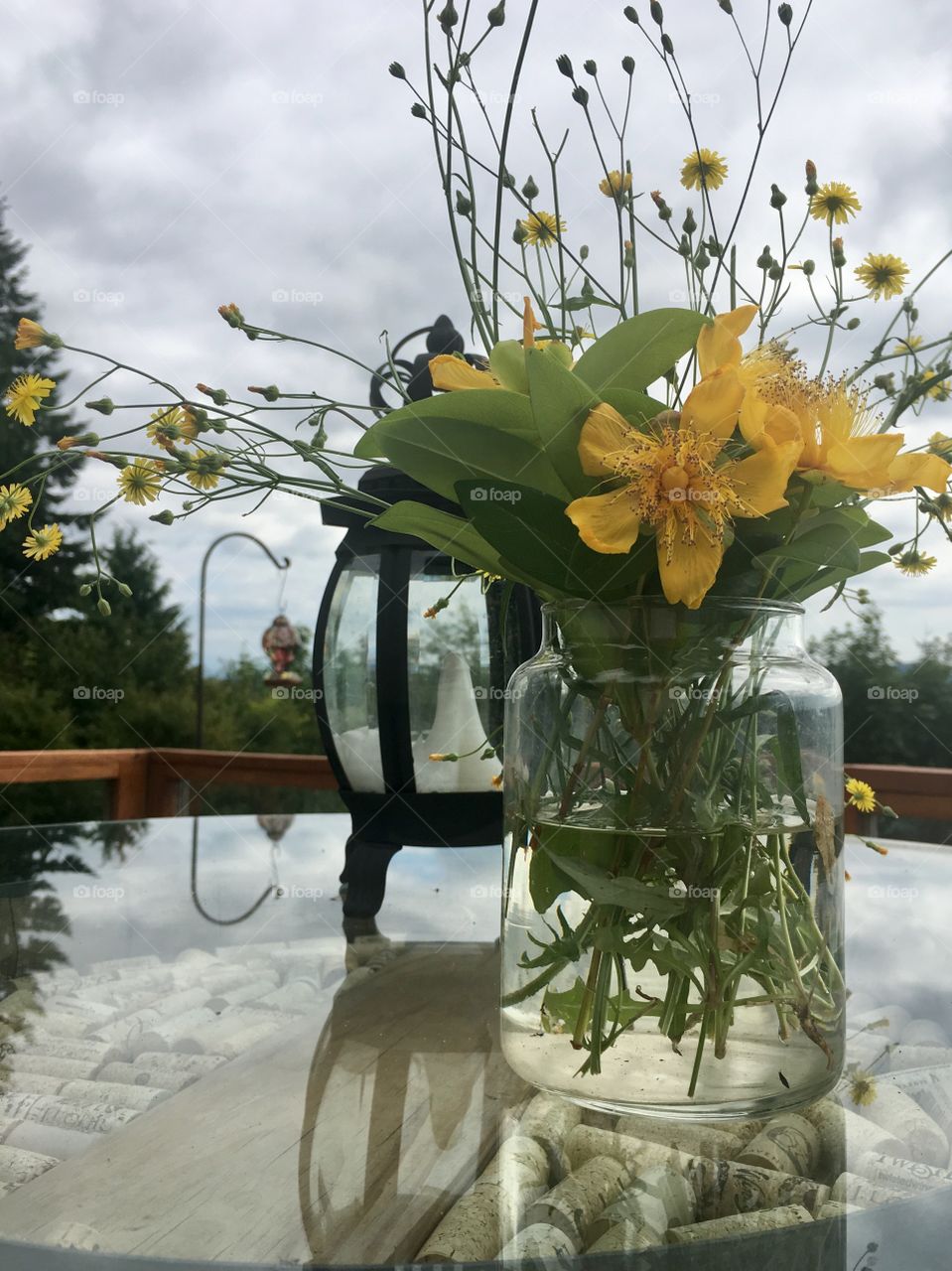 Wild flowers in a vase