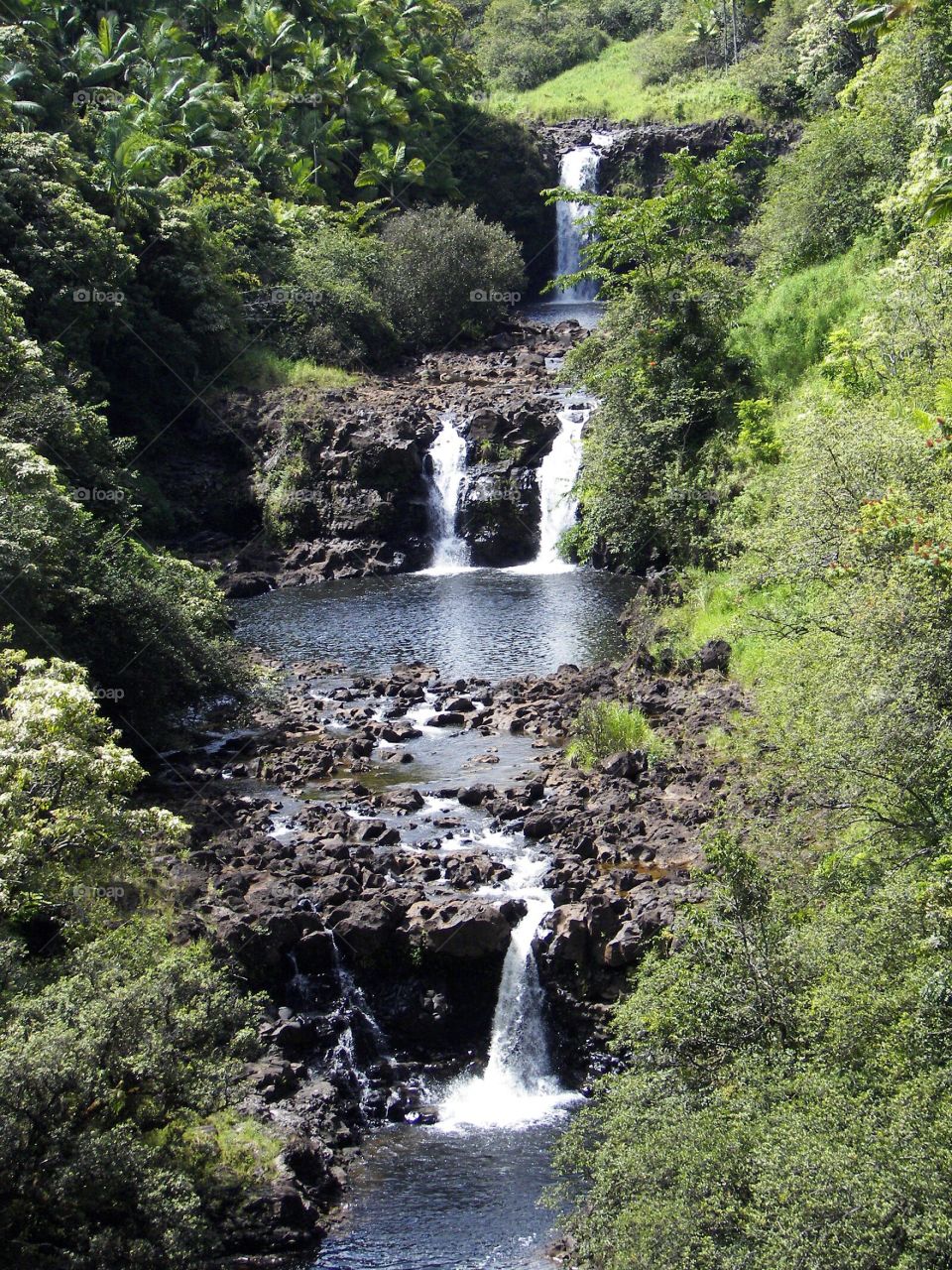 Waterfall on Big Island of Hawaii 

