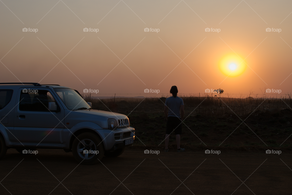 Suziki, me and a sunset Suikerbosfontein