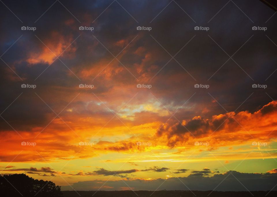 Cloudscape during sunset