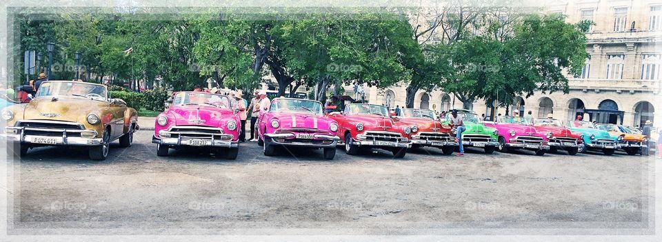 Colorful Cars in Havana Cuba
