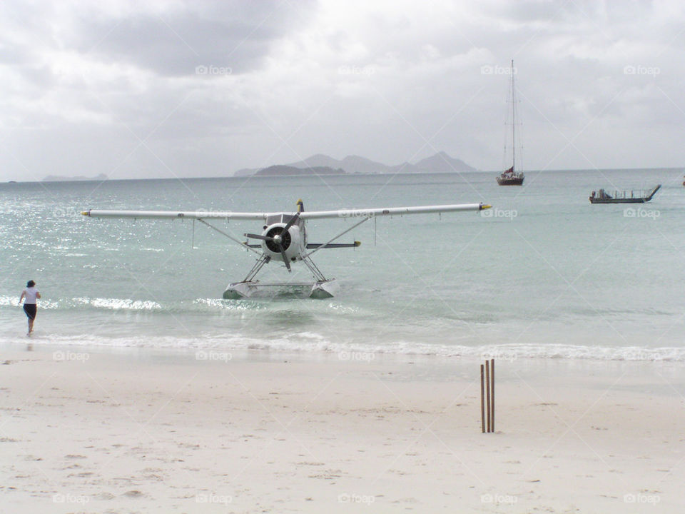 At whitehaven beach