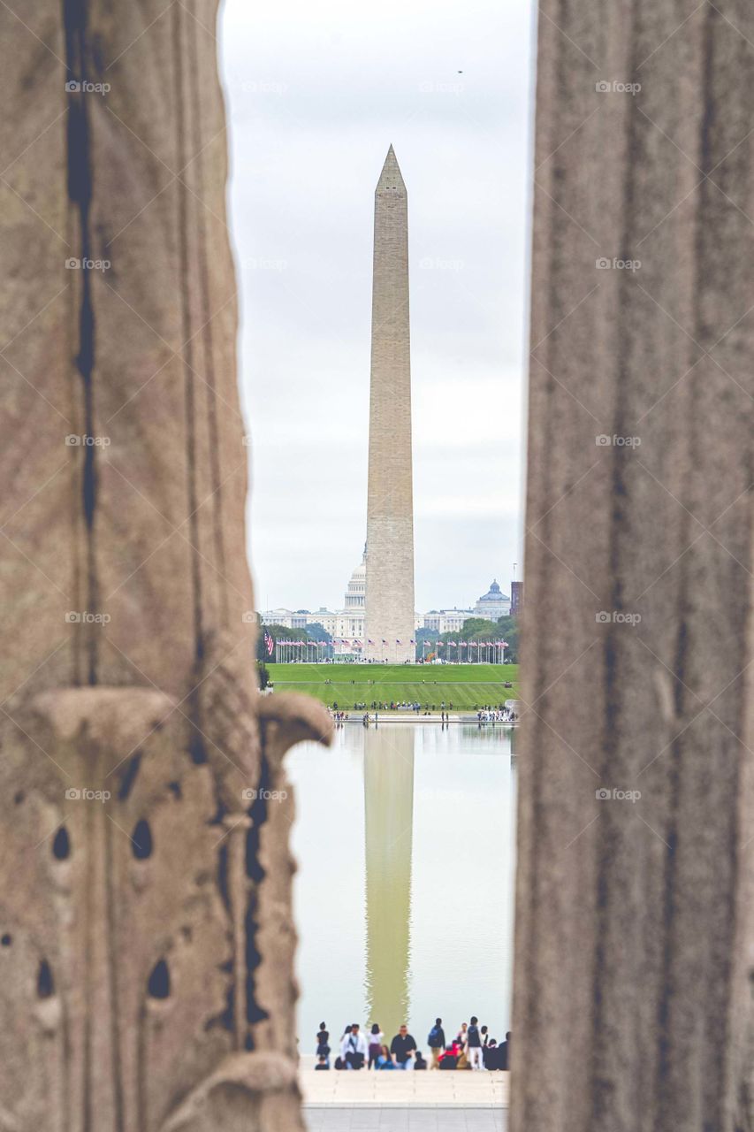 Washington monument in an artistic shot


