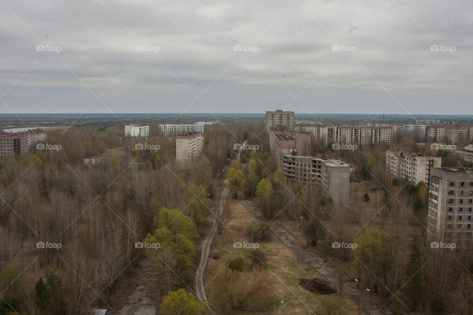 Pripyat City from above 