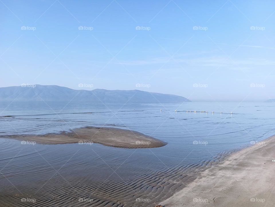 Calm sea in soft light