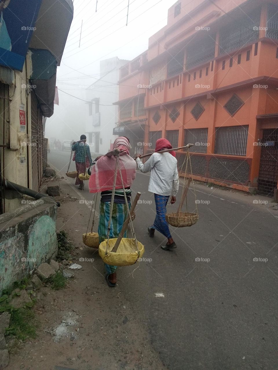 Indian labour are going to work.