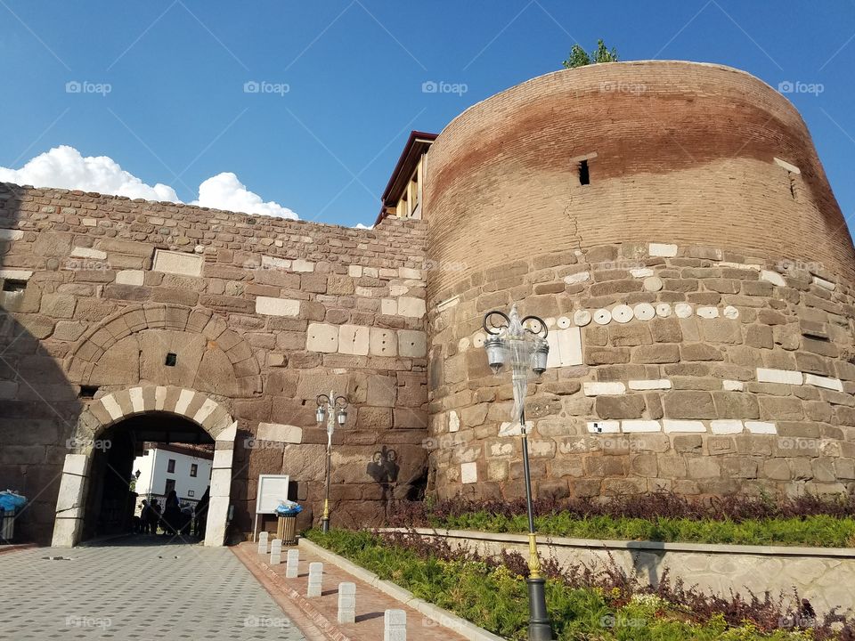 ankara castle in Turkey overlooking the city