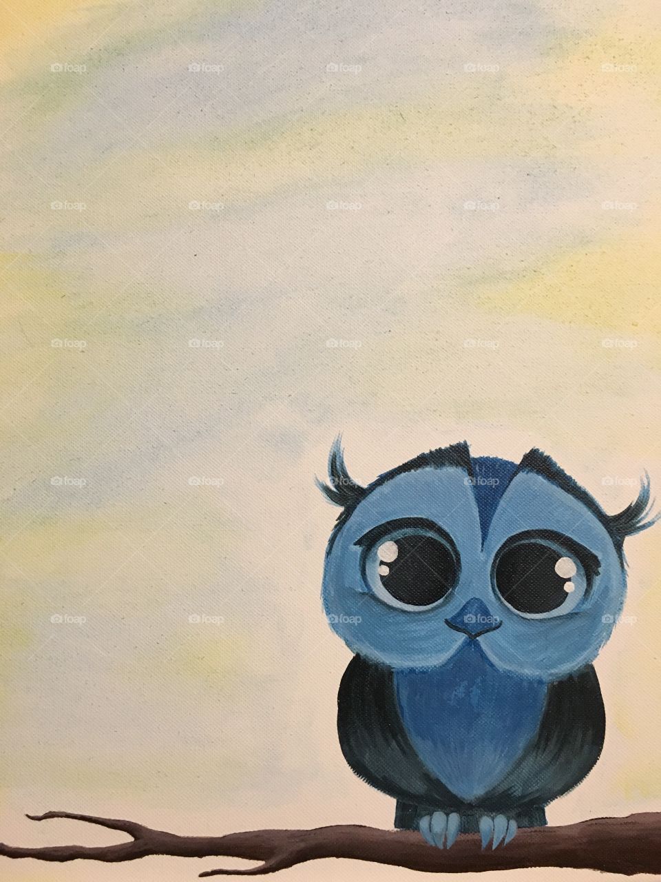 Owl painting for nursery 