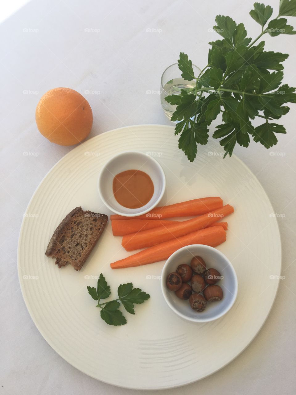 Light lunchtime with colors and vitamins 