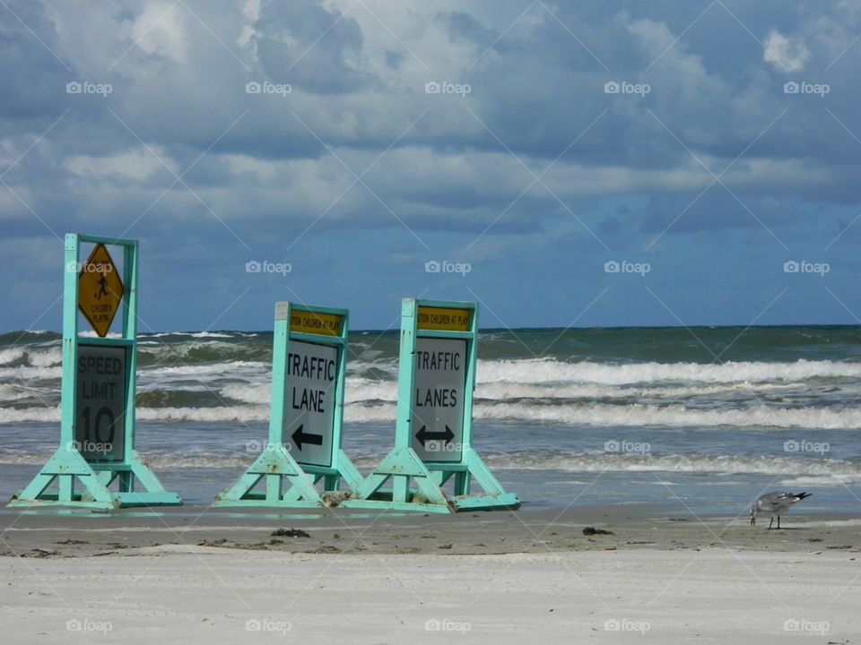 Beach signs 