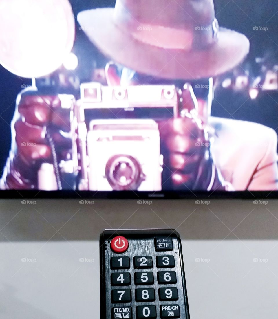 Watching Tv_Relaxing Peaceful Evening At Home.