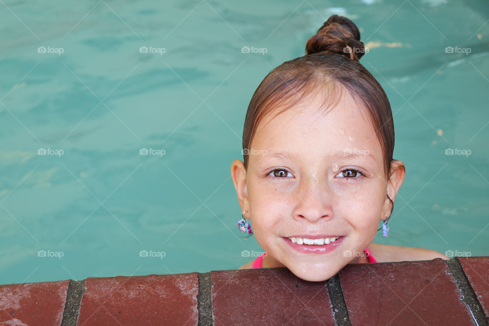 Child in pool