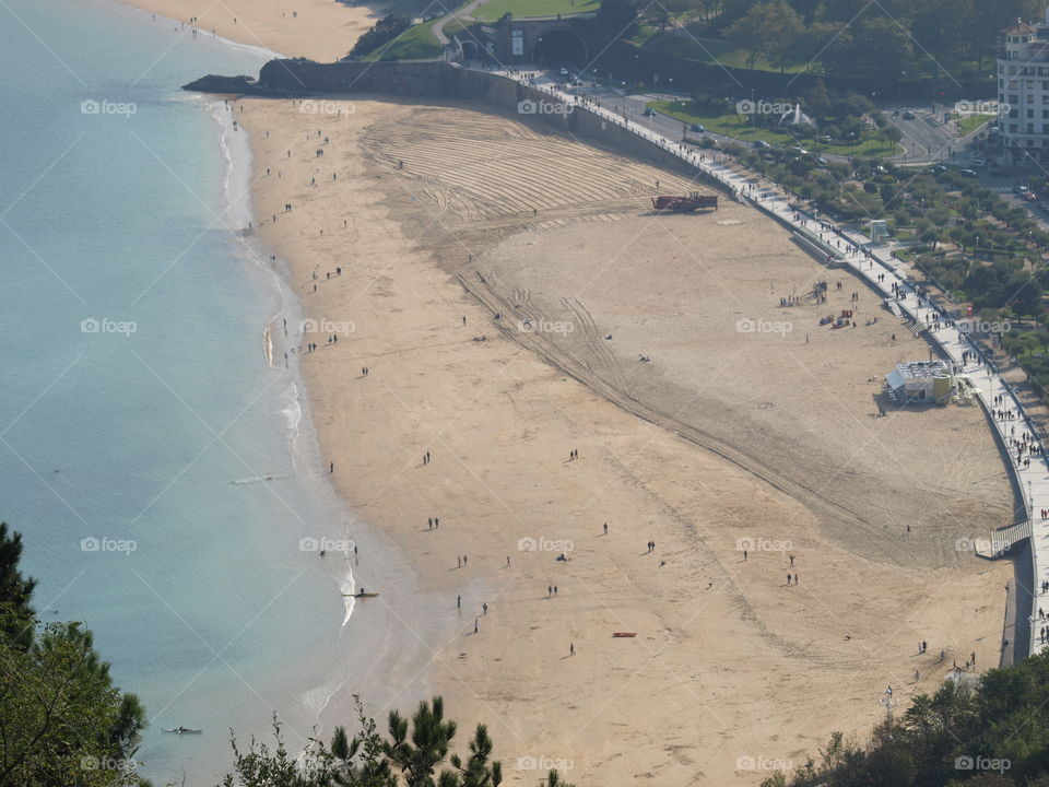 Aerial view of San Sebastian, Spain