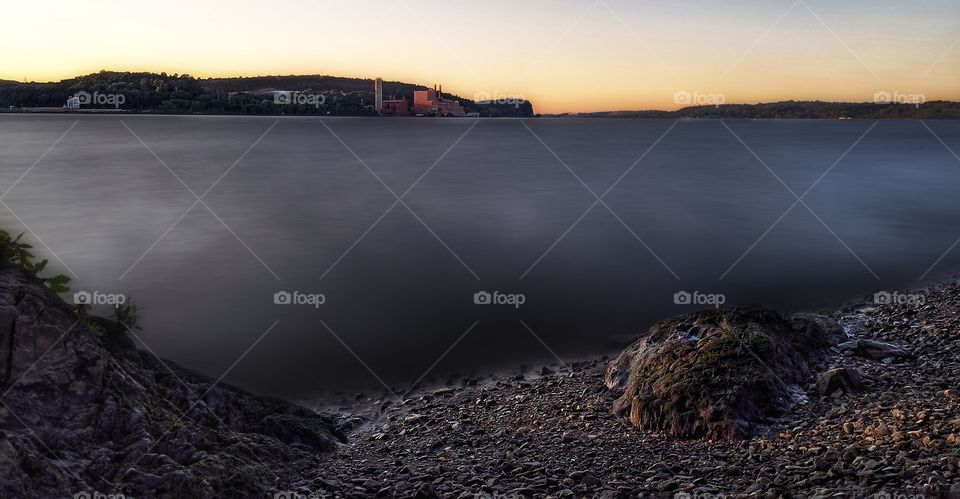 Dark River at dusk 