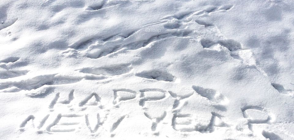 Happy new year on the snow