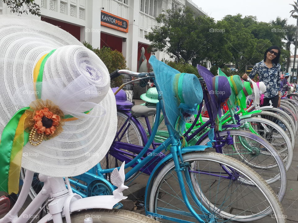 rows of bikes