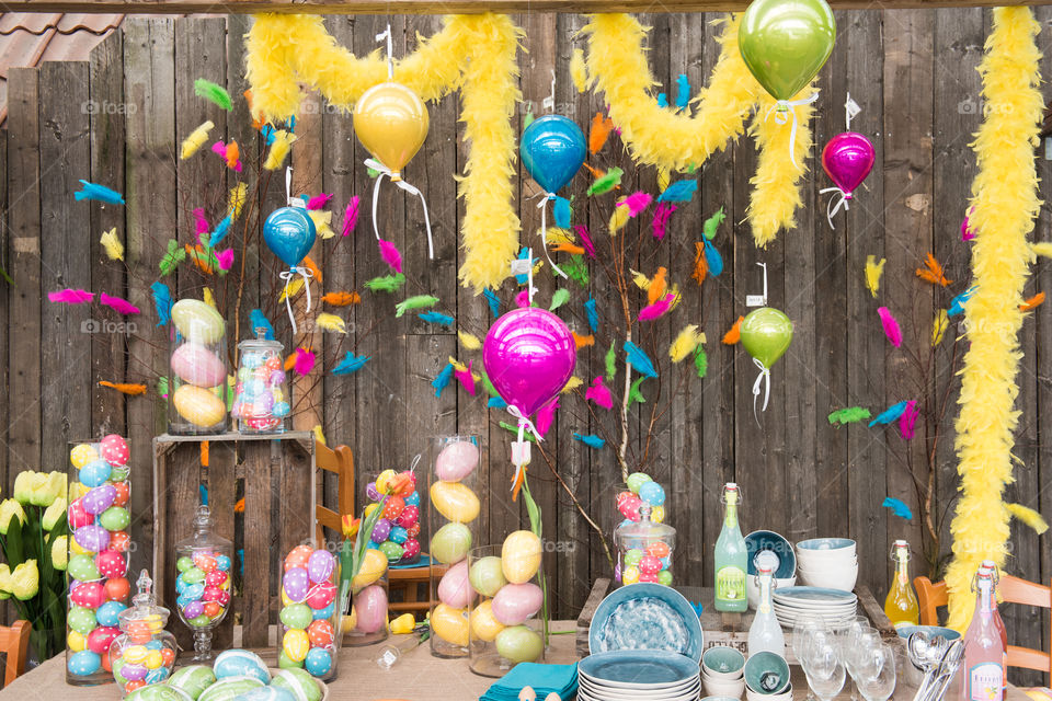 Decorative easter display at local store.