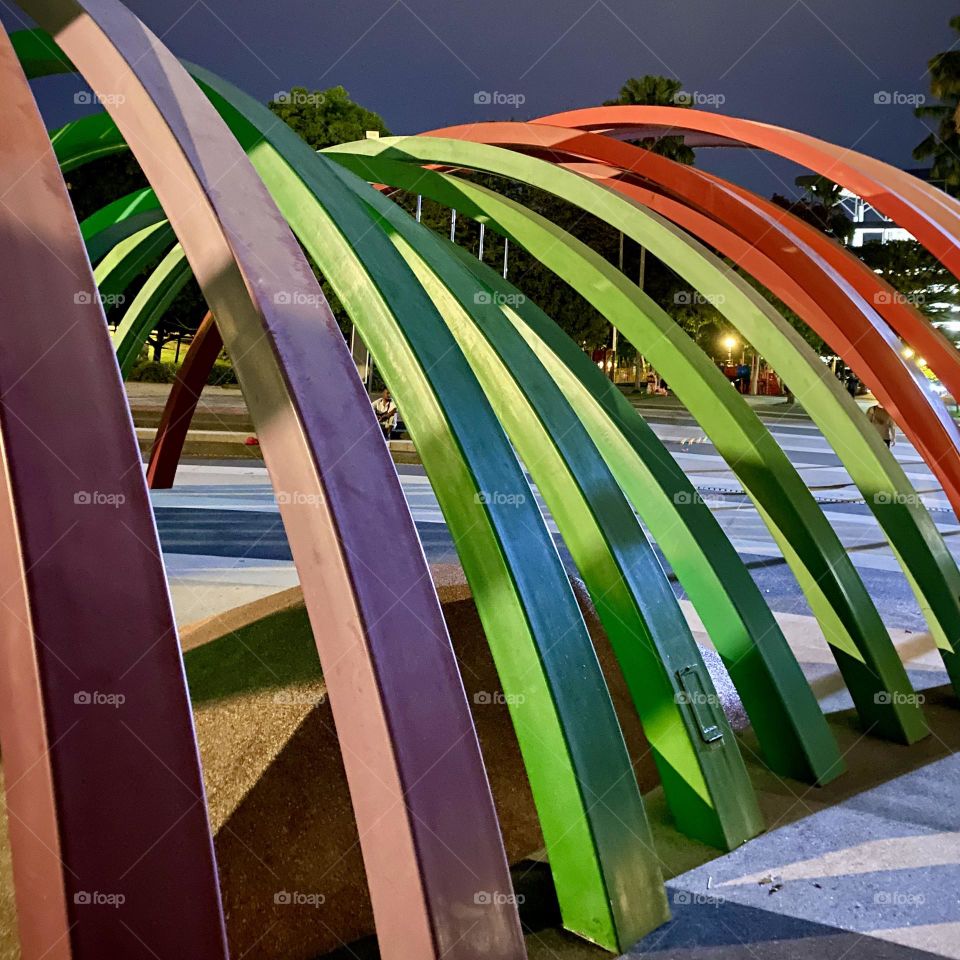 Colorful playground in community park