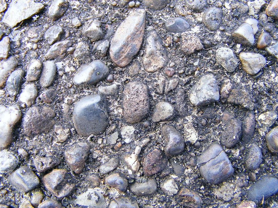Steine im Beton