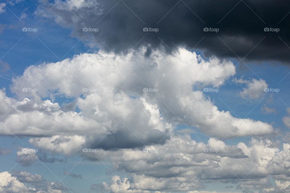 Summer colorful trippy sky with clouds amazing nature therapy