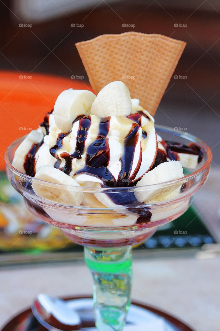 Creamy Ice Cream with Wafer