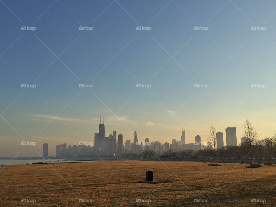 Chicago lake shore path 