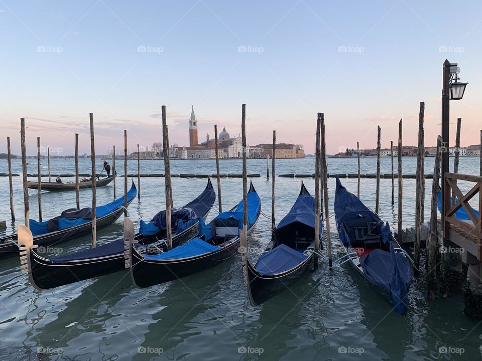 Gondolas in Venice, Italy