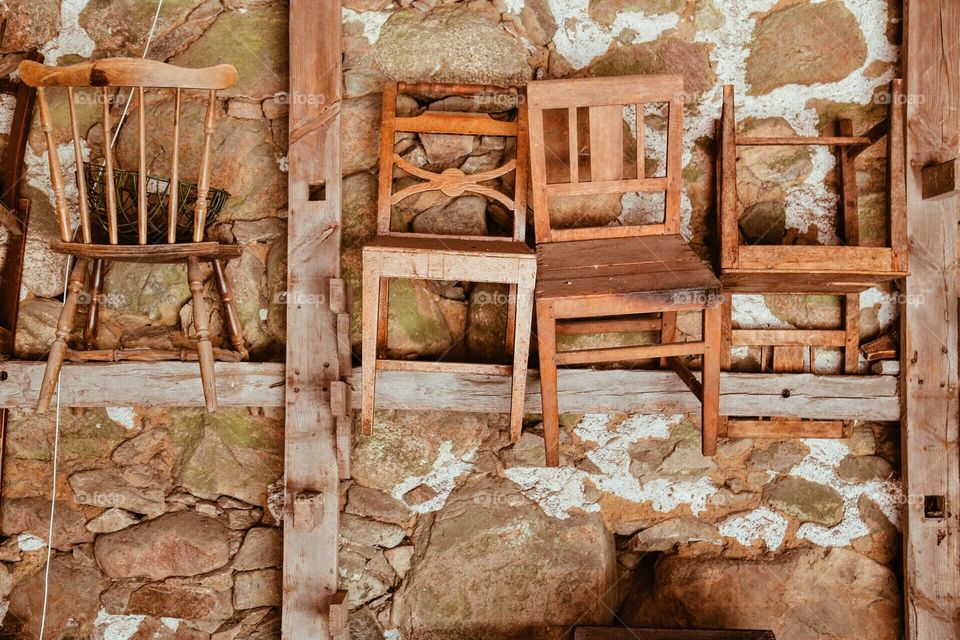 Old chairs indoors 