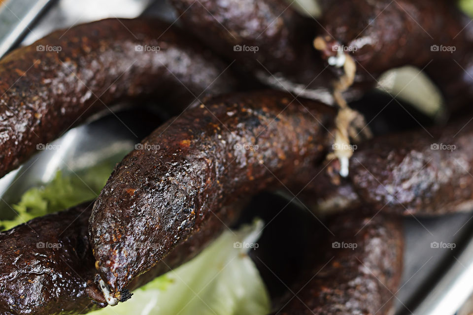Roasted sausages