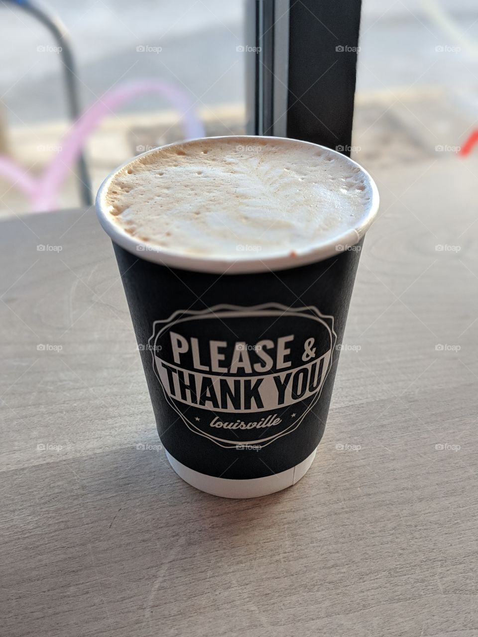 Latte at Please and Thank You Coffeehouse