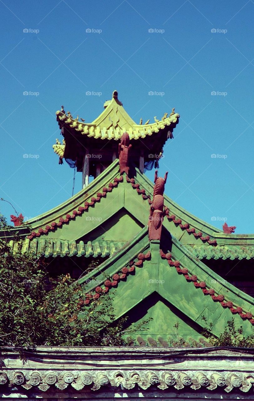 rooftops building temple by anetteaventyr