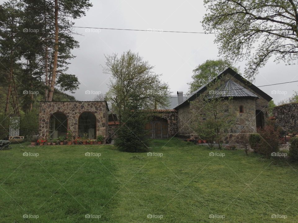 A small Orthodox nunnery in the village of Sergie near Borjomi, Georgia