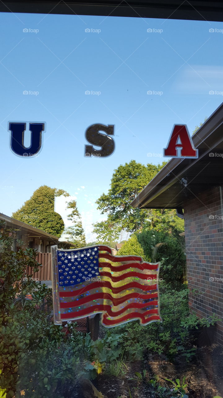 usa window cling