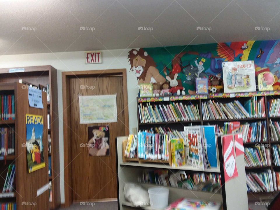 Children area with art work