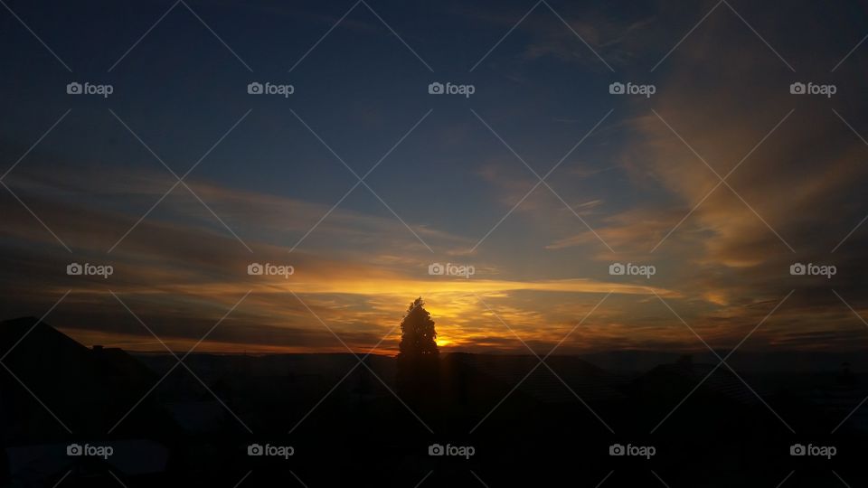 Sunset, Dawn, Dusk, Evening, Backlit