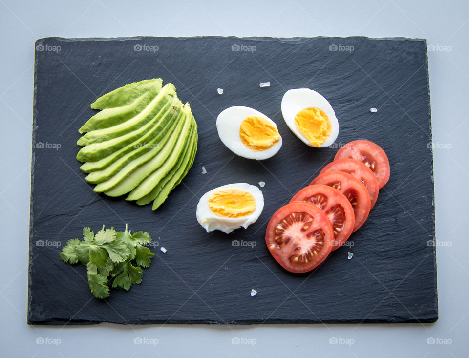 Avocado and eggs