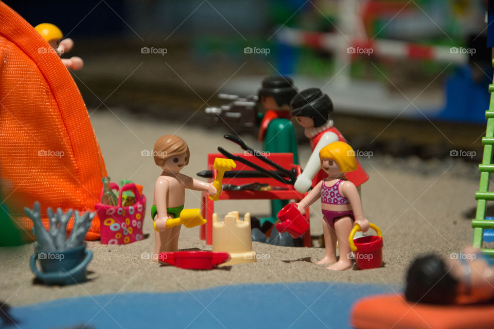 Playmobil toys in a toys museum Toy World in Helsingborg Sweden.