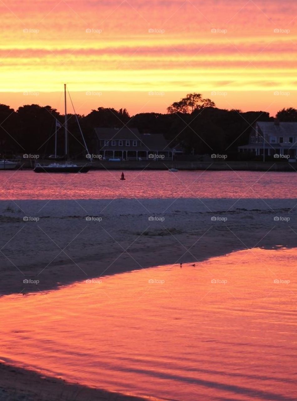 Sunset on the river