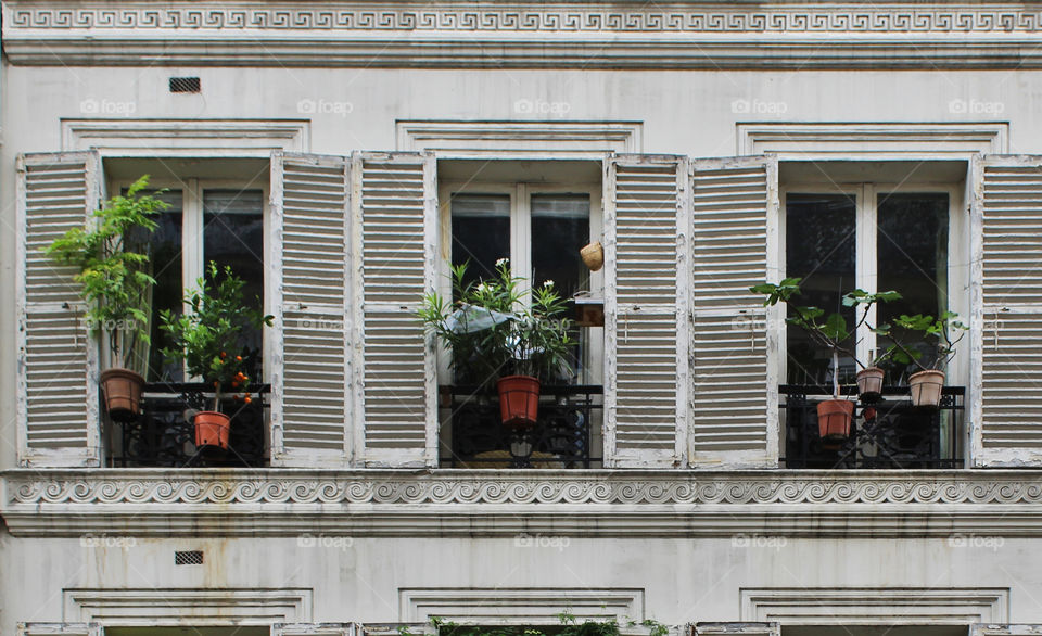 facades of buildings in Paris France