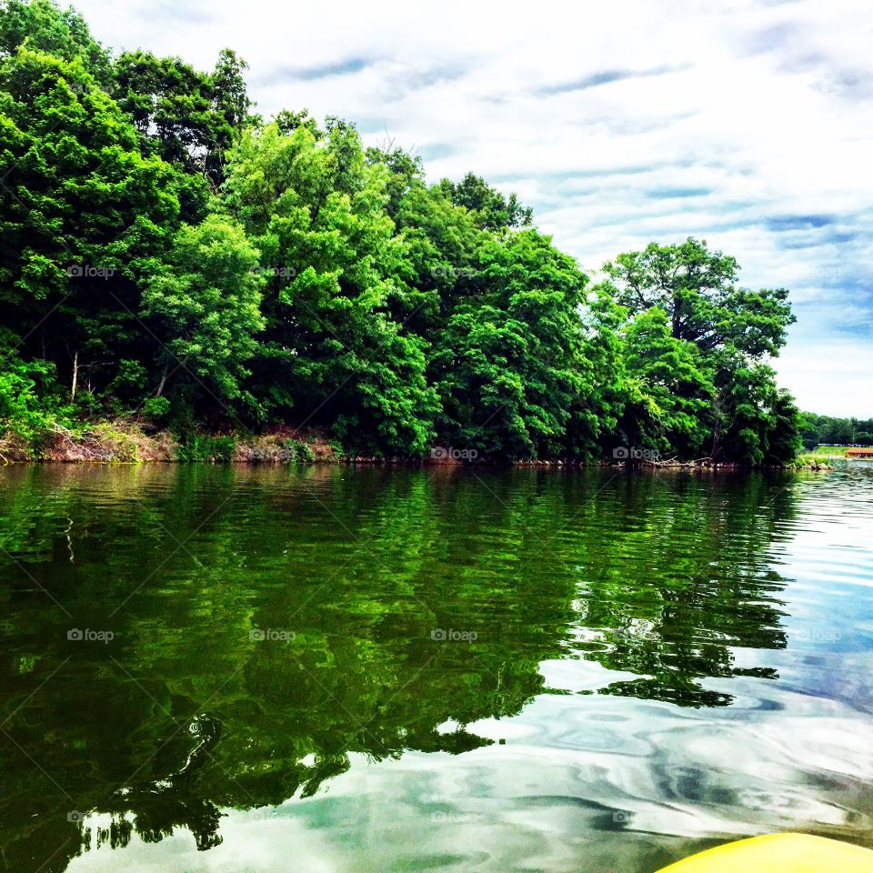 Boating at the lake 