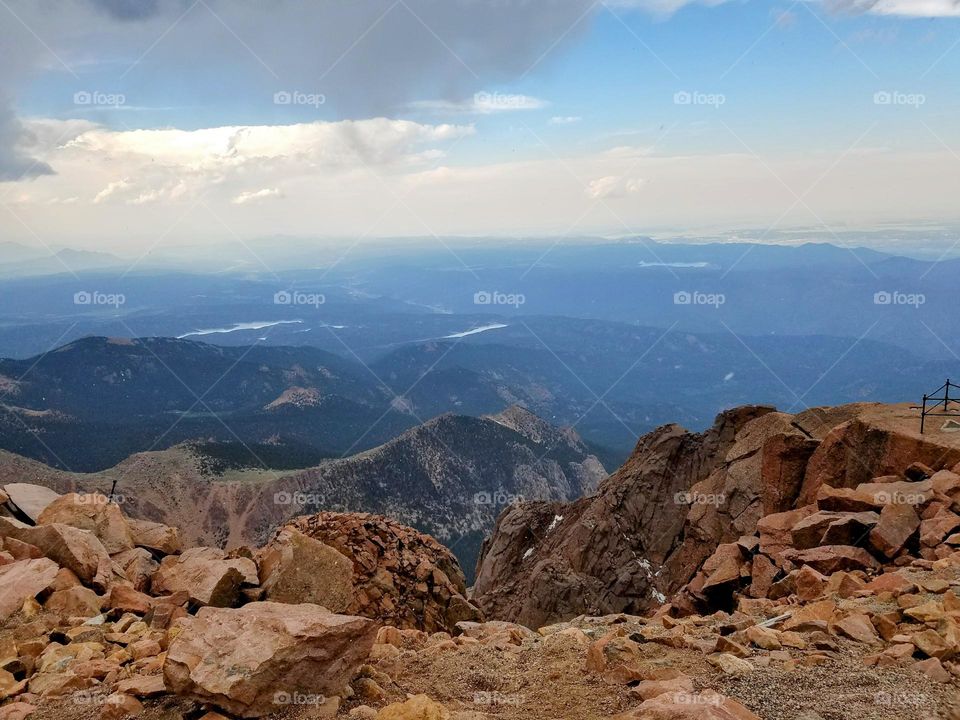 view from Pike's Peak, Colorado