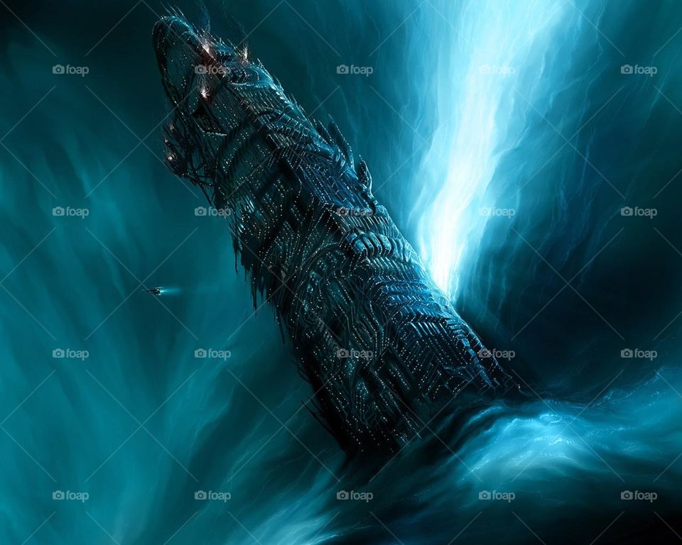 UFO Base outer space seen from another dimension artwork