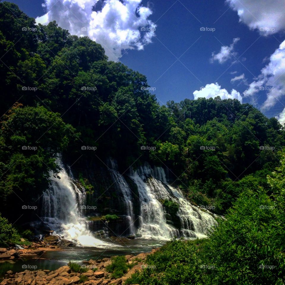 Waterfall at Rock Island State Park in Tennessee 