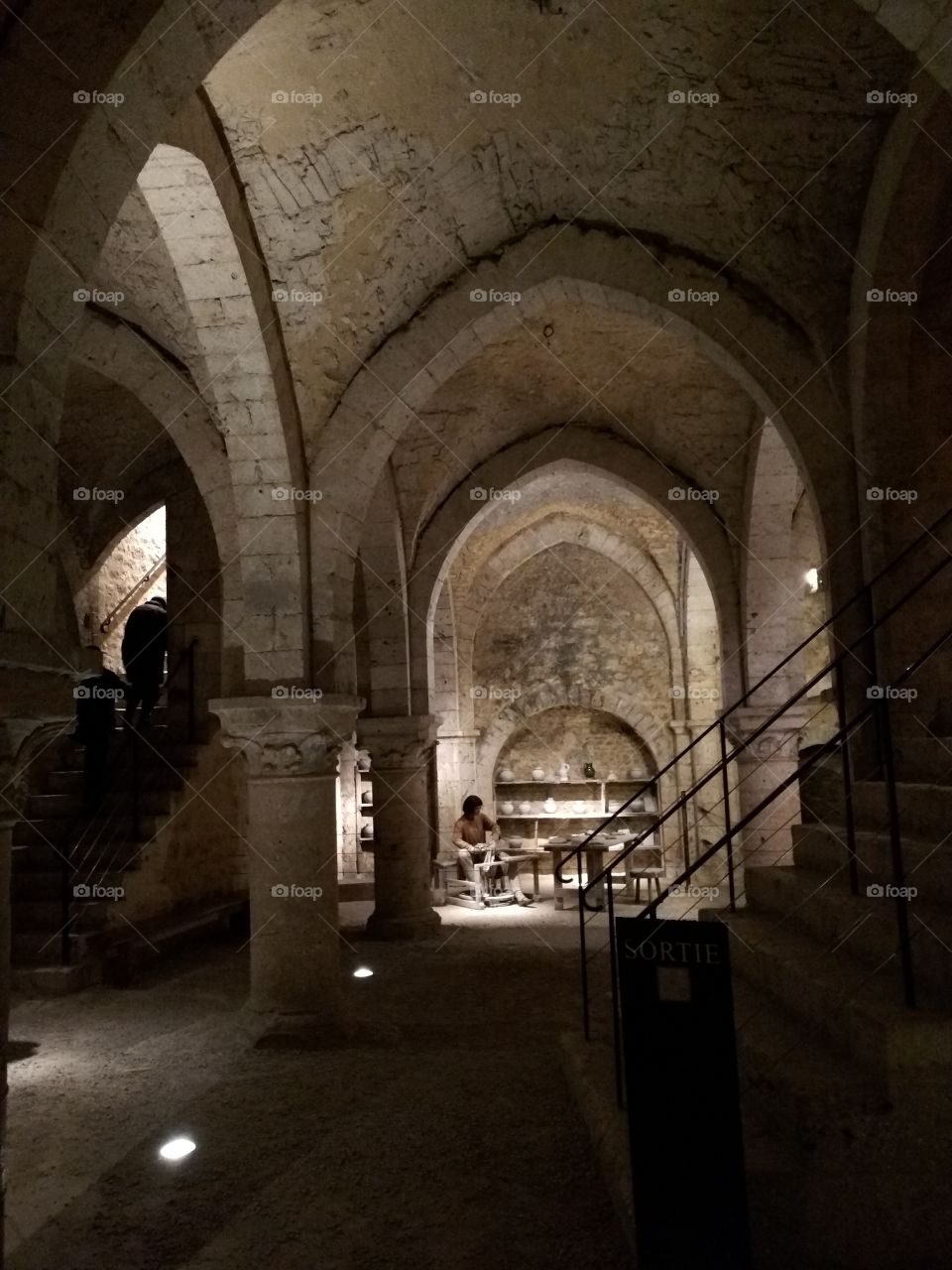 Inside medieval house dated from 12th century, France